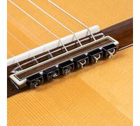 Classical Guitar Bridge Beads - Black Gloss Tie Blocks for Nylon Strings - Fits Flamenco Guitars - Alba GB