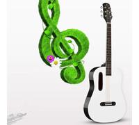 Classical Guitar For Beginner Adults, Full Size 40 Inch Wooden Guitar with Gig Bag, Strings, Strap, Tuner, Picks Christmas Gifts(Black-White)