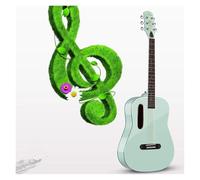 Classical Guitar For Beginner Adults, Full Size 40 Inch Wooden Guitar With Gig Bag, Strings, Strap, Tuner, Picks Christmas Gifts(Green)