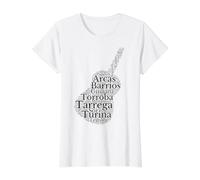 Classical Guitar for Classical Guitarist Value Graphic T-Shirt, Women, White, S
