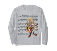 Classical Guitar Gnome Guitarist Playing Tarrega sheetmusic Long Sleeve T-Shirt
