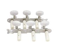 Classical Guitar Machine Heads 2, Gold, Silver Tuning Pegs for Left and Right with Geartype Buttons, and Elegant Guitar Tuning Keys for Classic Guitar