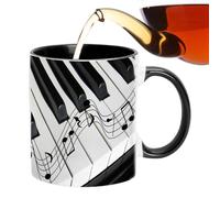 Classical Guitar Mug, 350 Ml Creative Music Mug, Mug for Coffee and Tea, Inner Color Black Ceramic Coffee Mugs, Artistic Mug Desktop Decoration, Music Gi-fts for Music Lover