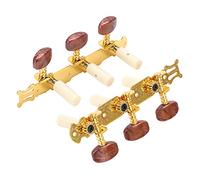 Classical Guitar Tuning Pegs Golden Metal and ABS Convenient String Tightness Adjustment 2Pcs Set Music Instrument Accessories for A3 Steel Plate