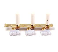 Classical Guitar Tuning Pegs Machine, Standard 35mm Spacing | Plastic and Metal Construction, Easy to Use, Replacement Hardware for Classic Guitar Tuning, Three-Head Row Design