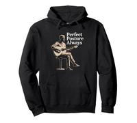 Classical Guitarist Proper Position Sitting Posture Acoustic Pullover Hoodie