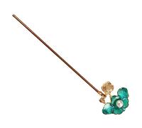 Classical Hair Fork,Retro Metal Chignon Pins, 15.5cm Leaf Chinese Hairpin Alloy Hair Stick Vintage Hair Decoration Pearl for Chinese Shows