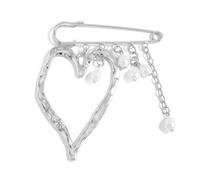Classical Heart Design Brooch Pin with Smooth Brims Allergy Jewelry for Daily Wear or Special Occasions Romance Heart Brooch Gift, One Size, as described
