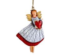 Classical Iron Angelic Ornament for Christmas Tree Decorating Retro Styles Home Holiday Accent Iron Wall Hanging Antique Styles Christmas Ornament