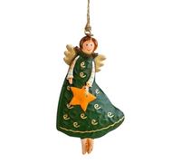 Classical Iron Angelic Ornament for Christmas Tree Decorating Retro Styles Home Holiday Accent Iron Wall Hanging Antique Styles Christmas Ornament