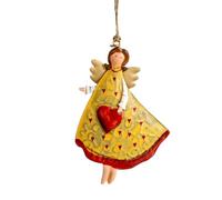 Classical Iron Angelic Ornament for Christmas Tree Decorating Retro Styles Home Holiday Accent Iron Wall Hanging Antique Styles Christmas Ornament
