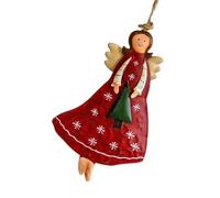 Classical Iron Angelic Ornament for Christmas Tree Decorating Retro Styles Home Holiday Accent Iron Wall Hanging Antique Styles Christmas Ornament