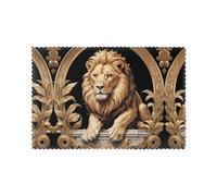 Classical lion 6-Piece Printed Placemat Set | 12x18-Inch Insulated Tabletops | Ideal Home Decor to Elevate Everyday Dining