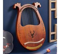 Classical Lyre Harp Instrument, Easy For Beginners To Learn Lap Harp, 16-string Lyre Instrument And Many Types Styles (Color : 16-Stringed - Deer Boxed - Coffee)