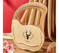 Classical Lyre Harp Instrument, Easy For Beginners To Learn Lap Harp, 16-string Lyre Instrument And Many Types Styles (Color : 19-Stringed - Boxed - Deer Log)