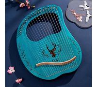 Classical Lyre Harp Instrument, Easy For Beginners To Learn Lap Harp, 16-string Lyre Instrument And Many Types Styles (Color : 19-String Boxed - Blue)