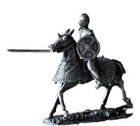 Classical Medieval Tin Soldier Statue Sculpture Warrior Statuette Knight Figurine Creative Indoor Home Decoration Ornament Crafts Collection, 2 Art collection