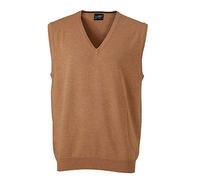 Classical Men's Sleeveless Cotton Sweater - XXX-Large - Camel