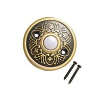 Classical Metal Doorbell with Glowing LED Button Elegant Retro Upgrades for Wire Systems & Garage Openers Retro Button LED