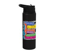 Classical Music Composers signatures Stainless Steel Insulated Water Bottle