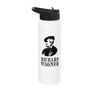 Classical Music Opera Violin Piano Composer Richard Wagner Stainless Steel Insulated Water Bottle
