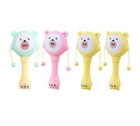 Classical Music Percussion Educational Toy 4Pieces Rattle Drum With Cartoon Design For Toddler Auditory Stimulation Baby Rattle