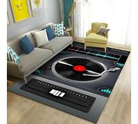 Classical Music Vintage Vinyl Records 3D Printed Soft Bedroom Carpet 140 X 200 Cm - Low Pile Carpet Non-Slip Area Rug - Home Decoration Door Mat - Washable - Anti-Stain, Non-Shedding, Nme -40756486306