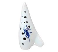 Classical Musical Instrument Ceramic Ocarina 12 Hole Kiln Fired Ceramic Alto C Painted Ocarina Flute