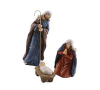 Classical Nativity Scene Figurine Set Resins Holy Father Mother And Baby Sculptures Ornaments Holiday Tabletop Display Resins Nativity Scene Decorations
