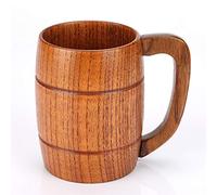 Classical Natural Solid Wood Cup, Handcrafted Wooden Mug for Tea or Beer, Polished Smooth Surface with No Burrs, Durable Non - Material, Perfect Gift for Home Bar or Tea Love