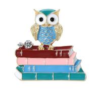 Classical Owl Literature Brooch Alloy for Women Men Retro Owl Coating Pin