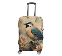 Classical Pattern Flowers Luggage Cover Tsa Approved Suitcase Covers for Luggage Elastic Washable Suit Case Covers Anti-Scratch Travel Luggages Sleeve Suitcase Protector Fits 19-30 Inch Case(), White