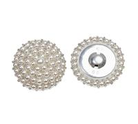 Classical Pearls Buttons Elegant Pearls Buckle Fade Resistant for Fashion Enthusiasts Craft Project Various Garment Decors Easy to Sewing Buttons for Coat and Dress