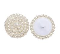 Classical Pearls Buttons Elegant Pearls Buckle Fade Resistant for Fashion Enthusiasts Craft Project Various Garment Decors Easy to Sewing Buttons for Coat and Dress