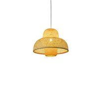 Classical Pendant Lamp Tea House Weaving Lantern Chinese Pastoral Hanging Lighting Antique Art Rattan Lampshade Chandelier Creative Indoor Aisle Foyer Decor