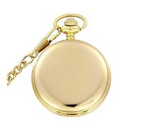 Classical Retro Pocket Watch 4.5cm Size Silver Quartz Watch Pendant Chain Gift for Christmas Birthday (Bronze) (Gold)