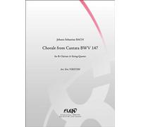 CLASSICAL SHEET MUSIC - Chorale from Cantata BVW 147 - J. S. BACH - Clarinet and String Quartet
