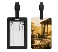 Classical Summer Luggage Tags Suitcases - TPU Travel Bag Tags with Name Id Label and Black Loop - Unique Cute Id Labels for Women Men Suitcase Baggage Bag Backpack Instrument