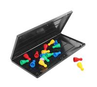 Classical Tabletop Board Chess Game Set with Construction Ideal for Kids and Adults Smooth Wipe Clean Surfaces Compact Lightweight Flying Chess Set Foldable Board Travel Friendly