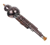 Classical Three Tone Gourd Silk Musical Instruments Chinese Hulusi Cucurbit Flute Pp(Golden)