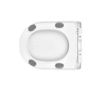 Classical Toilet Seat Cover with Quiet Closures Secure Not Slip Foot Pad General Lid Replacement for House Quiet Close Lid