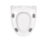 Classical Toilet Seat Cover with Quiet Closures Secure Not Slip Foot Pad General Lid Replacement for House Easy to Clean Seat Cover