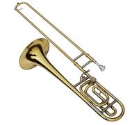 Classical Upright Bass Trombone Instrument With Gig Bag And Neck Gold Silver Beginner Trombone(Gold)