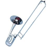 Classical Upright Bass Trombone Instrument With Gig Bag And Neck Gold Silver Beginner Trombone(WHITE)