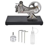 Classical Vacuum Engine Model, Aluminum Educational Toy for Physics Experiments, External Combustion Demonstration Instrument with Lamp Kit for Students and Teachers