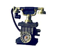 Classical Vintage Desk Rotary Dials Telephone Miniature Resins Art Piece for Living Room Bookshelves Cabinet Decoration Vintage Telephone Model Decors