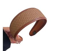 Classical Wide Edged Leather Headwear Wide Brimmed Lightweight Hair Styling Tool for Casual Formal Occasion Leather Headband for Women Comfortable Hairband Lightweight Resin Headwear Hair Ornament