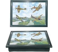 Classical World War Planes Lap Tray Military Aircraft Spitfire Heritage History For Meals Studying Drinking Home Office Kitchen Serving Trays