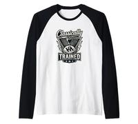 Classically Trained Car Guy Racing Gear Manual Driver Raglan Baseball Tee