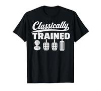 Classically Trained with Dimmer Manual Car Pedals Driving Value Graphic T-Shirt, Men, Black, M